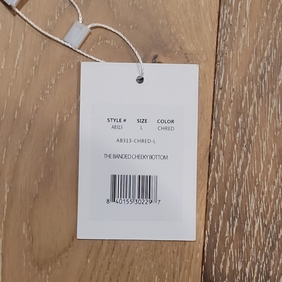 Andie swim Cherry Red The Cheeky Bottom size Large‎ NWT - Picture 11 of 13